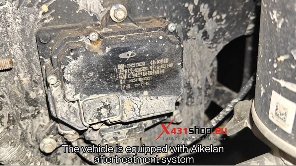 LAUNCH X431 PRO3 HD Test Compressed Air Valve on Sinotruk Wangpai 737 (1)