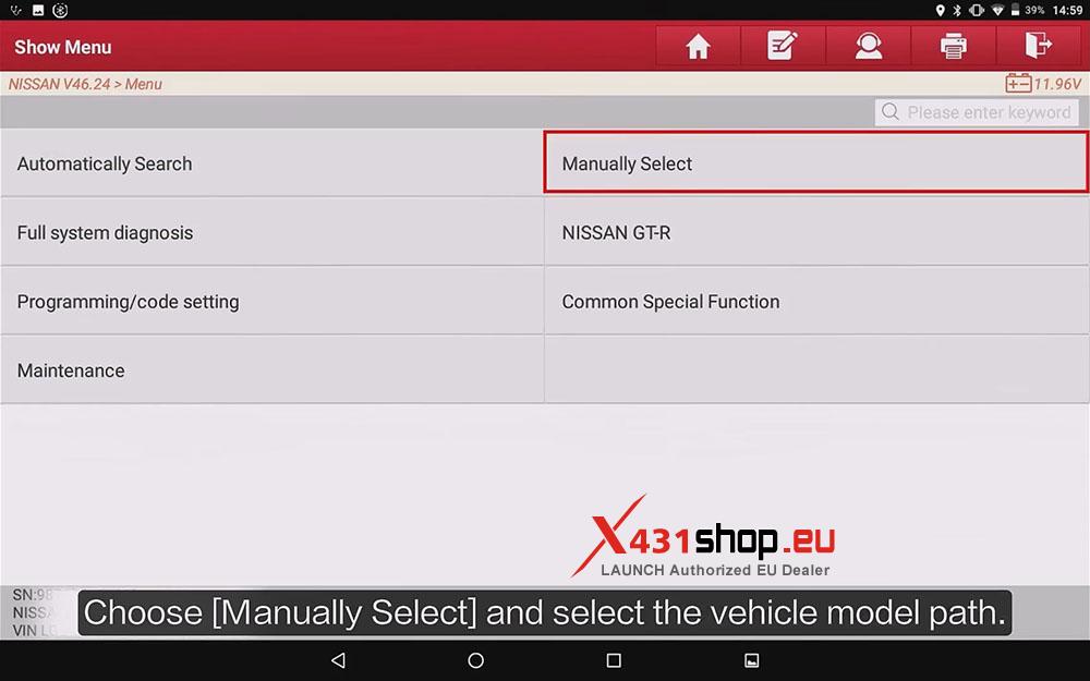 LAUNCH X431 PRO3 V+ ELITE VIN Registration for Nissan ALTIMA L34 (2) LAUNCH X431 PRO3 V+ ELITE VIN Registration for Nissan ALTIMA L34 (2)