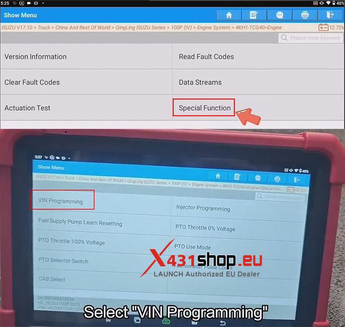 LAUNCH X431 PRO3 HD VIN Programming for Isuzu Qingling 600P (4)